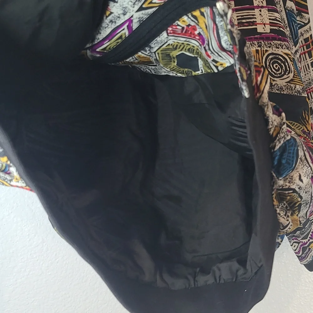 Retro August Silk abstract silk windbreaker jacket medium - Picture 7 of 12